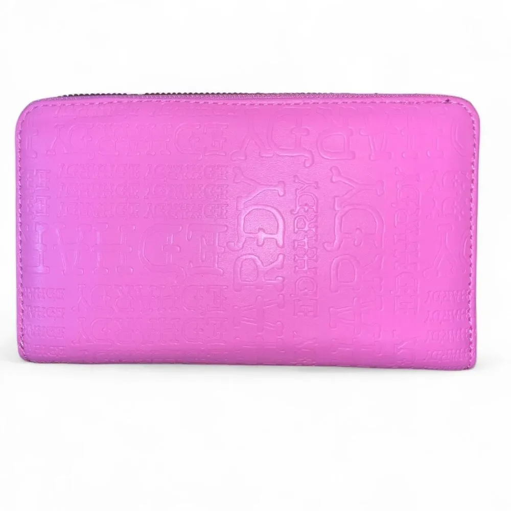 Ed Hardy Women's Faux Leather Pink Embossed Wallet NWT